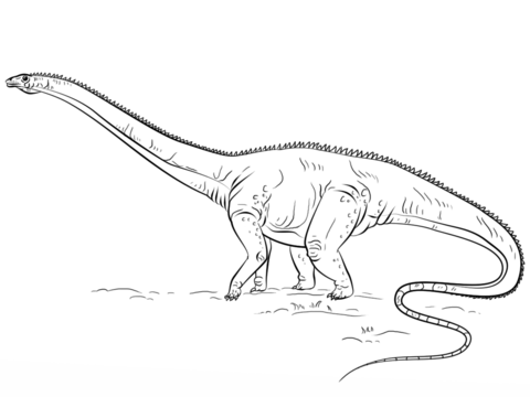 Diplodocus Dino Coloring Page